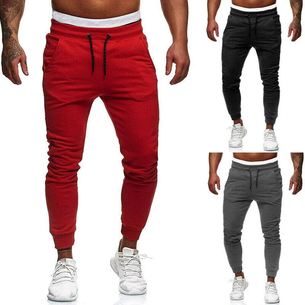 2024 New Men's Fashion Track Pants: Long Trousers for Fitness Workout